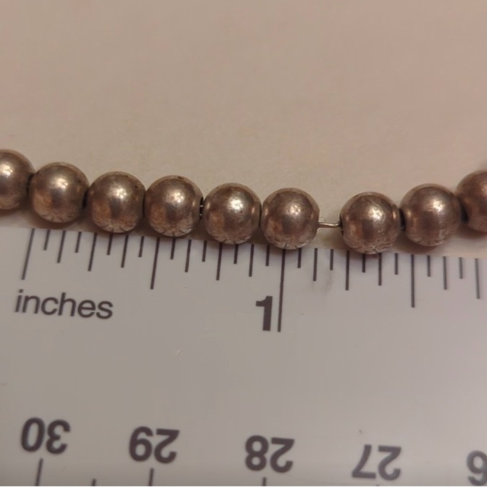 Gorgeous Vintage Sterling Silver Beaded Bracelet - Picture 5 of 6